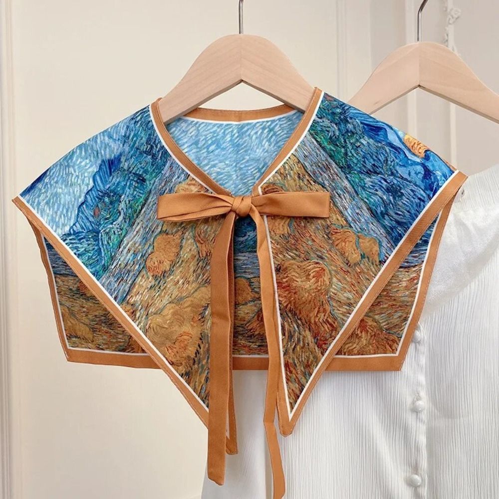 Blouse Off Shoulder - Faux col de chemise à motif