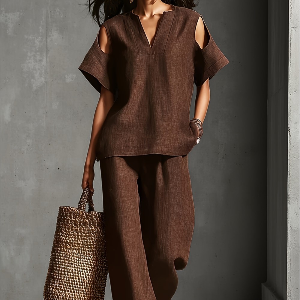 Ensemble décontracté d'été pou - Linen Pant Wide avis et prix