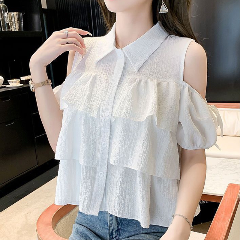 Chemisier blanc décontracté à  - Blouse Off Shoulder avis et prix