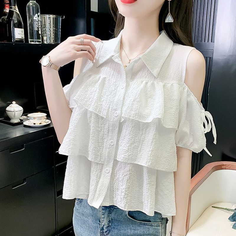 Chemisier blanc décontracté à  - Blouse Off Shoulder avis et prix
