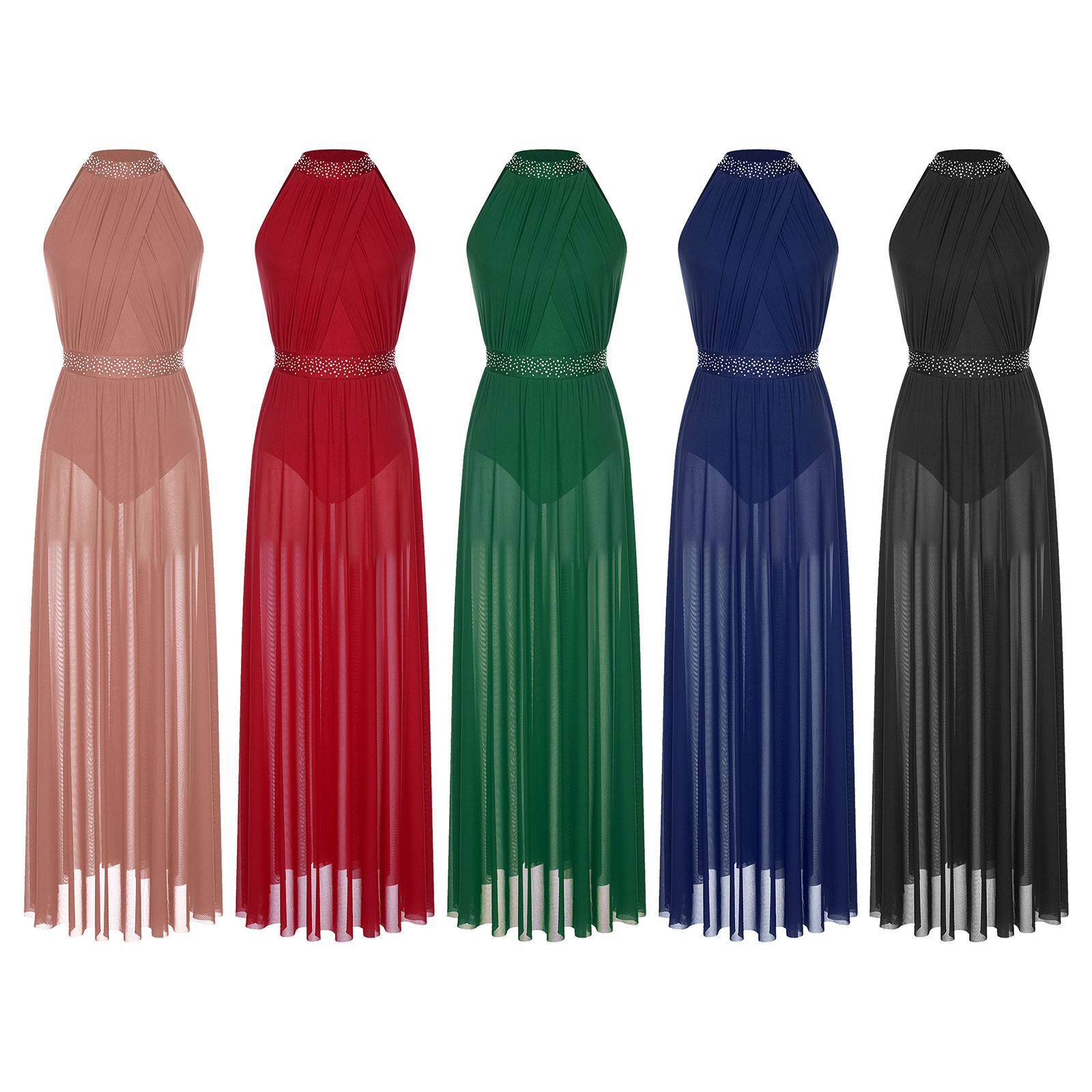 Femmes fendu maille transparen - Maxi Dress Halter avis et prix