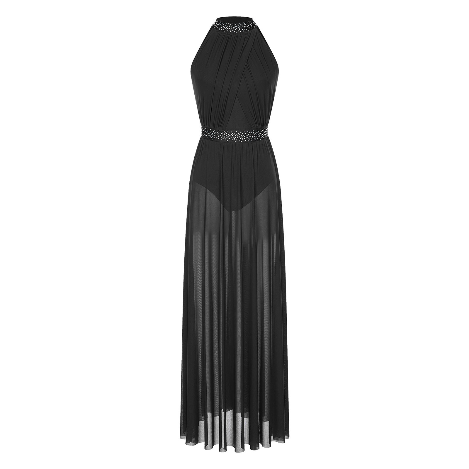 Femmes fendu maille transparen - Maxi Dress Halter avis et prix